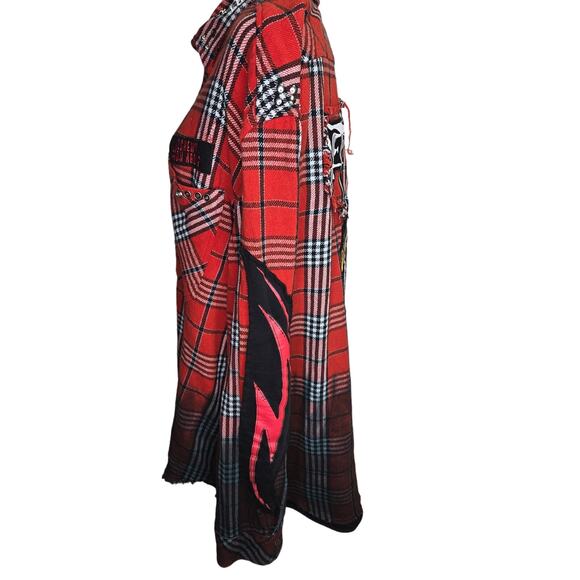 Diesel Get lost Goth Patch work Oversized flannel XXL - Picture 2 of 5